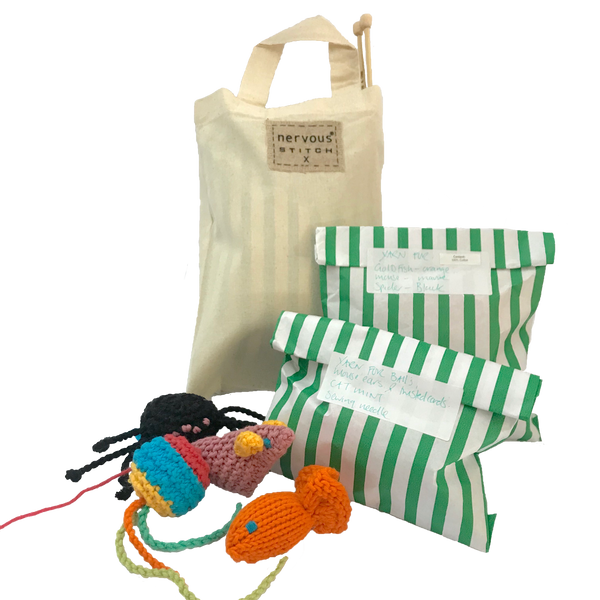 Cat Toy Hand Knitting Kit – Nervous Stitch