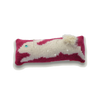 Dark Pink Knitted Bunny Rabbit  Pincushion With Fluffy Tail