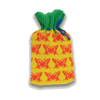 Hot Water Bottle Knitted Lambswool Butterfly Yellow, Green & Orange