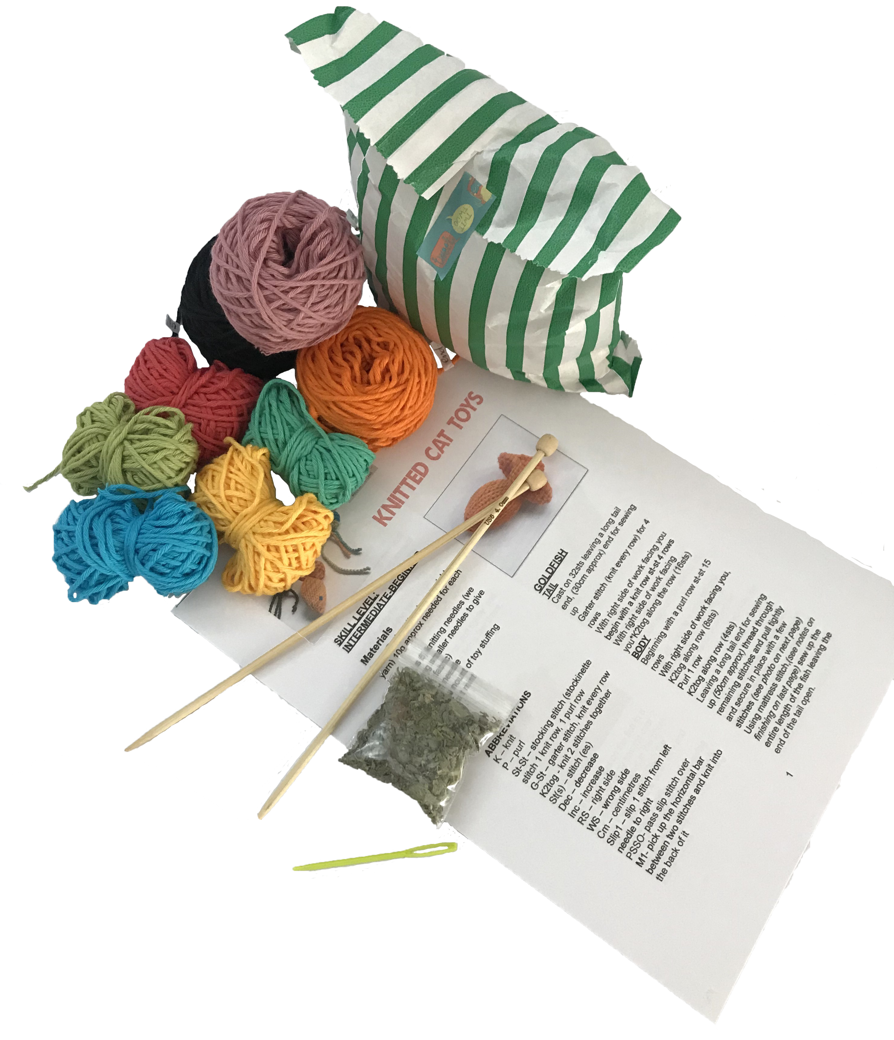 Cat Toy Hand Knitting Kit – Nervous Stitch