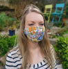 Vintage Daisy Chain Fabric Washable Reusable Face Mask